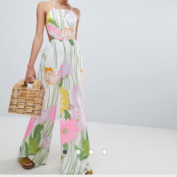 ASOS jumpsuit 70's floral print - Picture 1 of 2